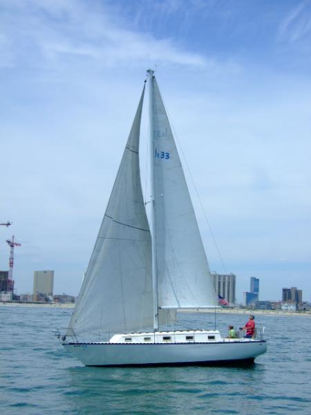 Sailing off of Atlantic City