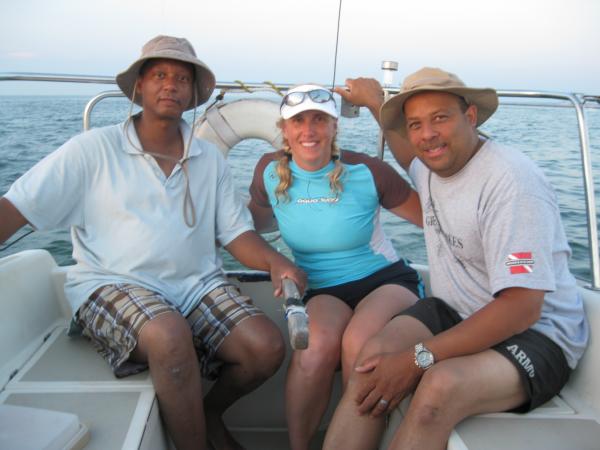 Sailing on Goin "Wit-Da" Wind with Dive buddy and scuba Instructor