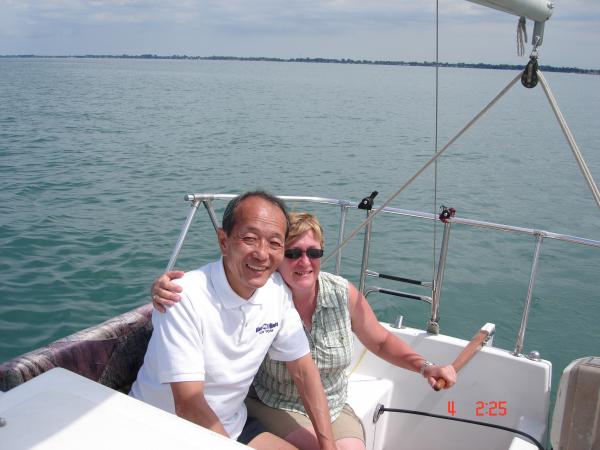 sailing on Lake St. Clair with Tony