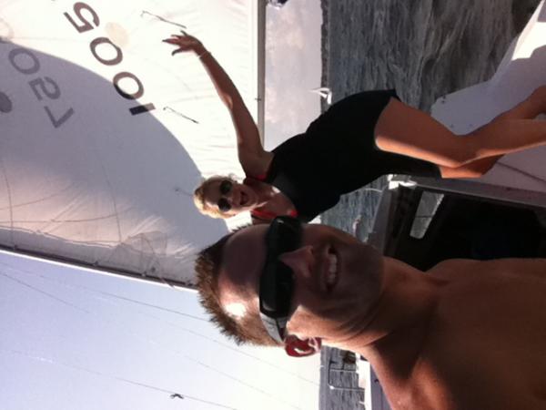 Sailing the bay.