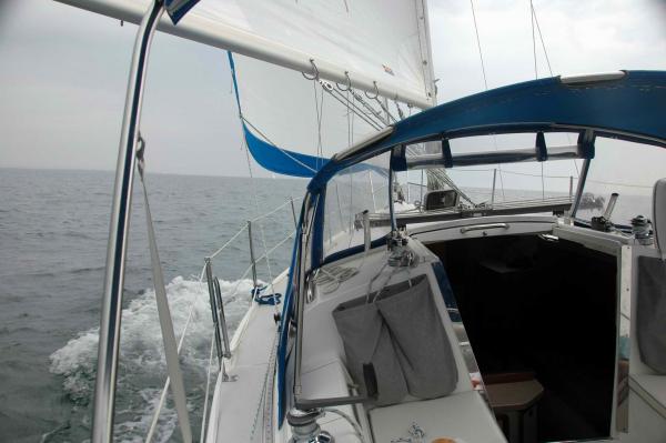 Sailing to Block Island from Warwick Rhode Island after purchasing the boat from the original owner in July 2008.
320 hours on the engine at time of purchase.