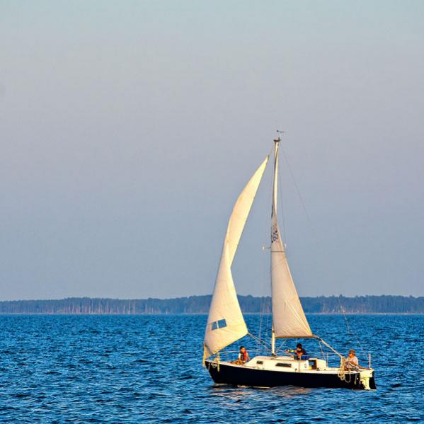 Sailing with my family out in the Neuse river with my O'day 23