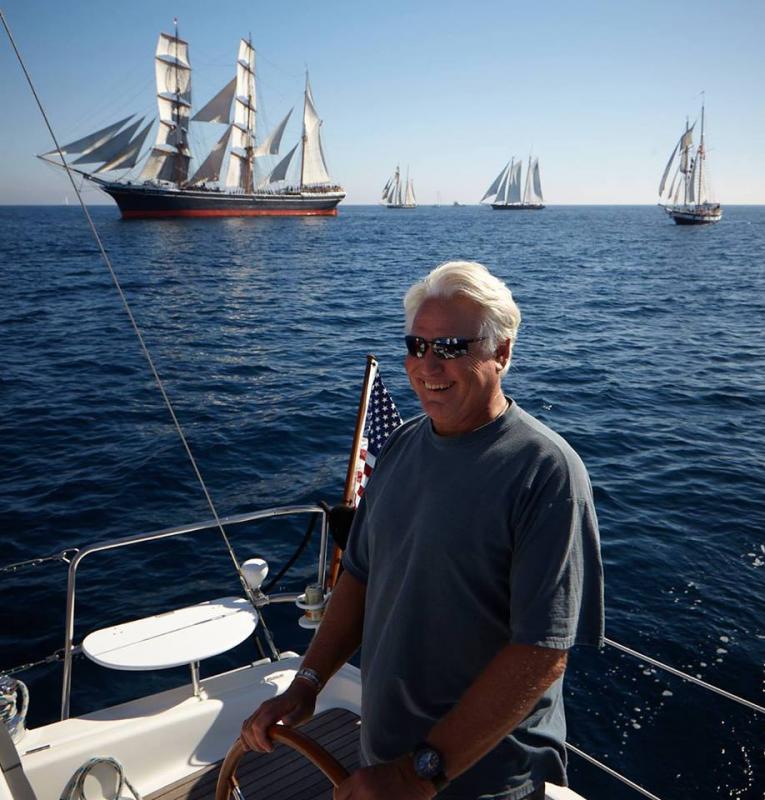 Sailing with the Star of India and three other schooners.