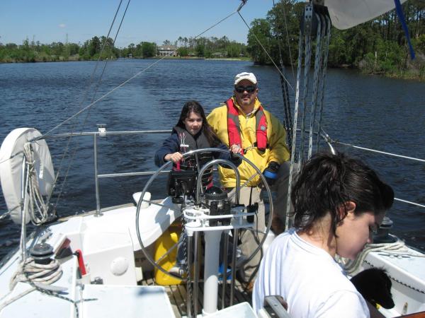 Shelby and Dad steering small