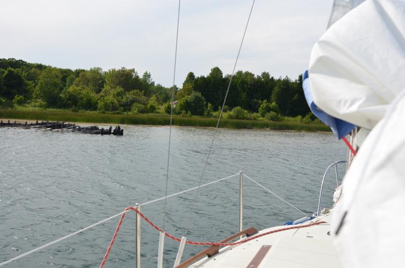 Shipwreck in McGregor Harbor.