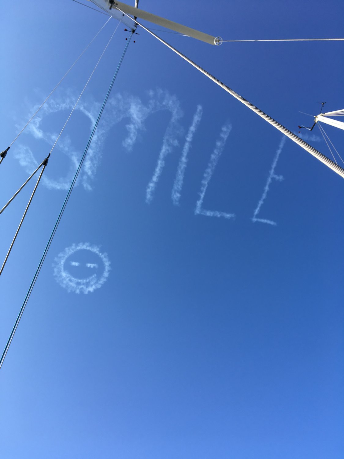 Sky writing over Burnham Harbor