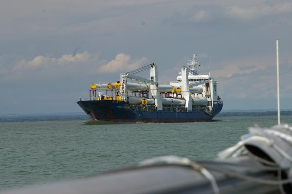 Some encounter on the hudson river.  Wind machine blade