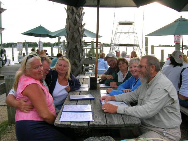 some of the group, first night at the Jolly Roger, Ocracoke