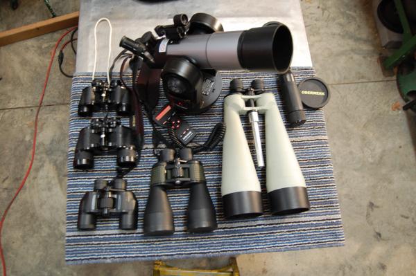 Some of the optics I use on the boat for the stars or 
spoting the latest styles in ladys swimming suit.