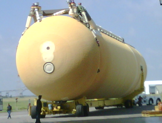 Space Shuttle External fuel tank. This is in New orleans where I work.