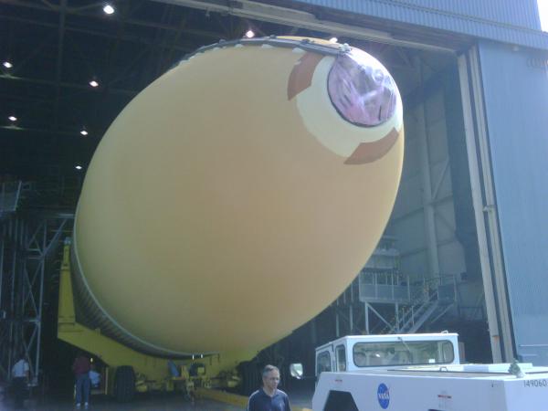 Space Shuttle External fuel tank. This is in New orleans where I work.