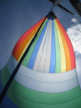 Spiniker sail in route to Ship Island