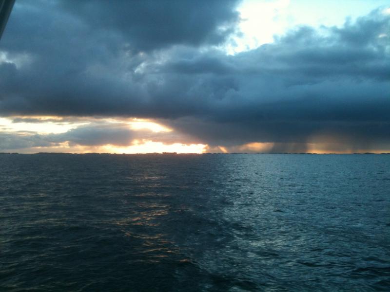 Squalls over the island Smøla.