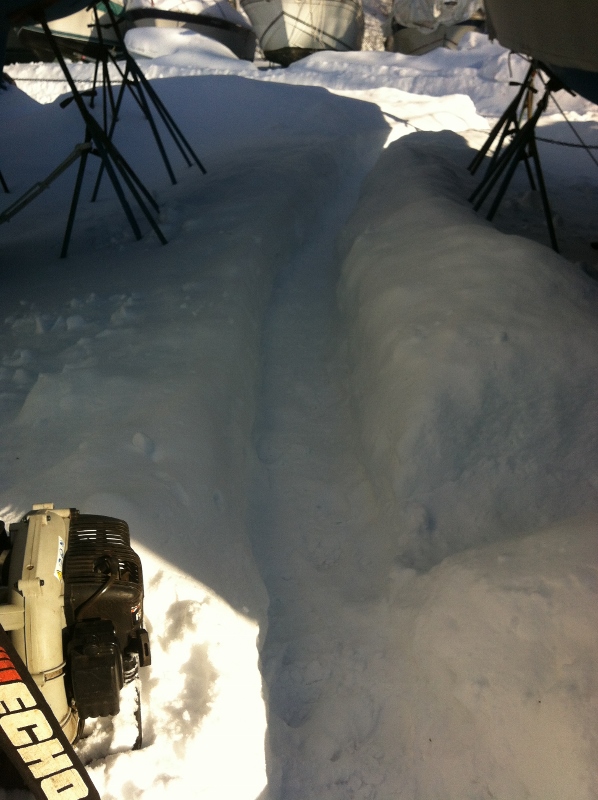 Step One; Shovel my way in...