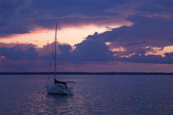Stormy sunset on Lake Champlain