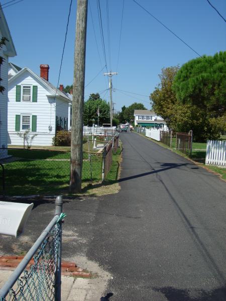 Streets wide enough for one car.