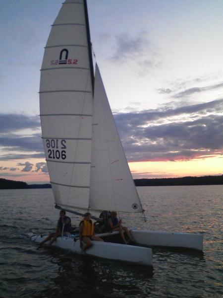 Summer evening sail with my cousins on Tail Wind
