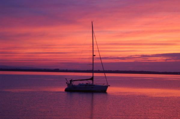 Summer sunset on Lake Champlain