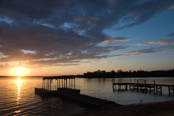 Sunset at our dock