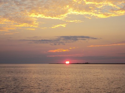 Sunset on Cat Island, day 1.