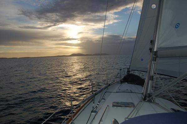 Sunset over Stuart Island