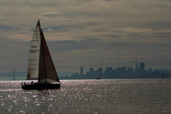 Sunset Sail San Francisco in Background