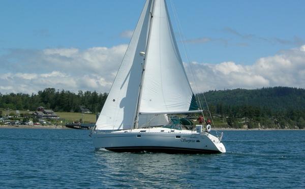 Surprise in Guemes Channel June 11, 2010.

Photo taken by Brett Richards while he was sailing the &quot;Gypsy&quot;