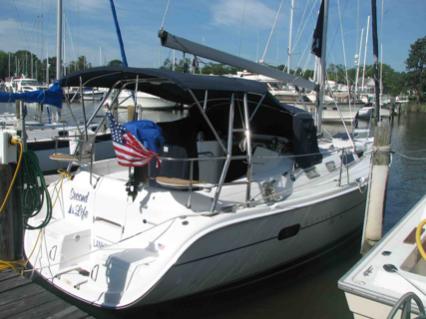 SV Second Life tied up at Shipwright Harbor Marina, Deale Maryland.