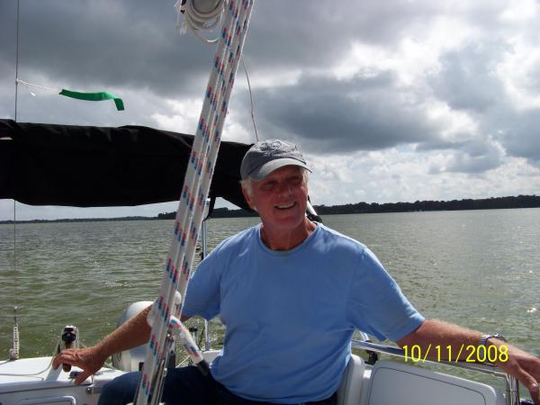 Terry at the helm on a nice day.