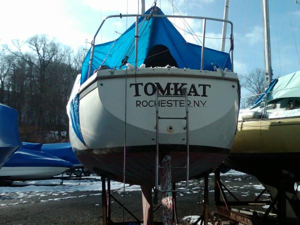 The boat with the old name on it. TomKat!