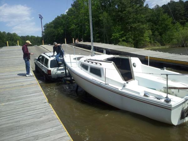 The Launch - I need a trailer extender to keep my Jeep tires out of the water.