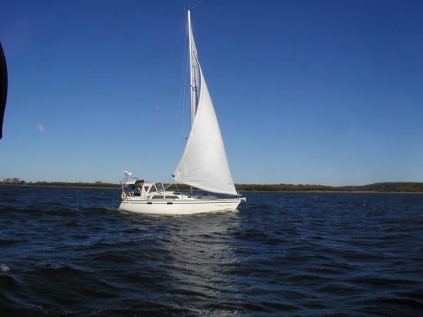 the sail 106
Winging the jib, bay of quinte.