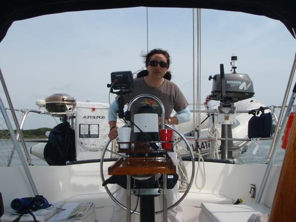 Toni at the helm