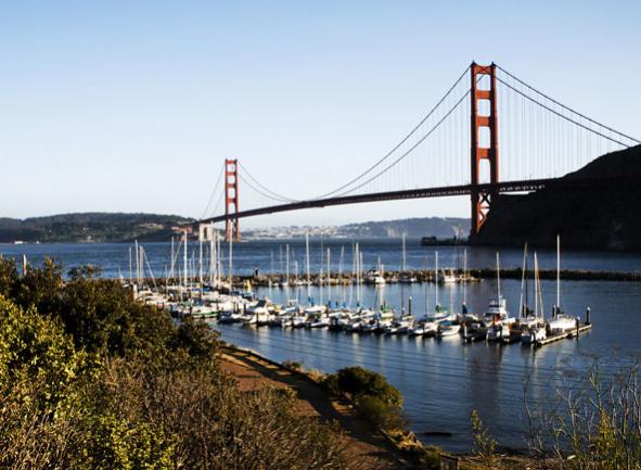 Travis Marina located in Horseshoe Bay at Ft Baker next to Sausalito, CA (take first exit north of Golden Gate).