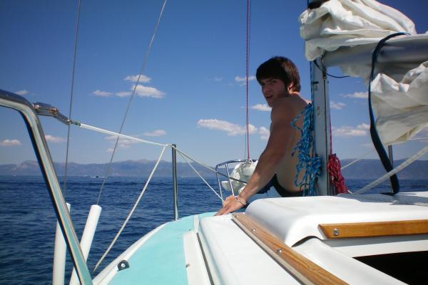 Tyler enjoying a day on the lake