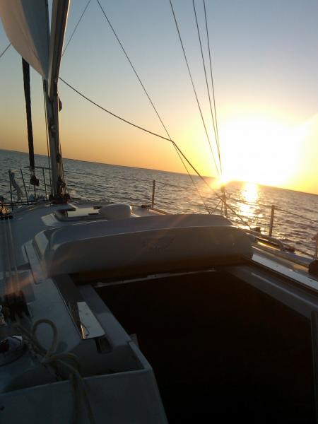 Under Sail into the Sunset on Lake Sakakawea