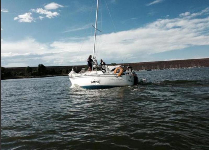 Under way to west boat ramp