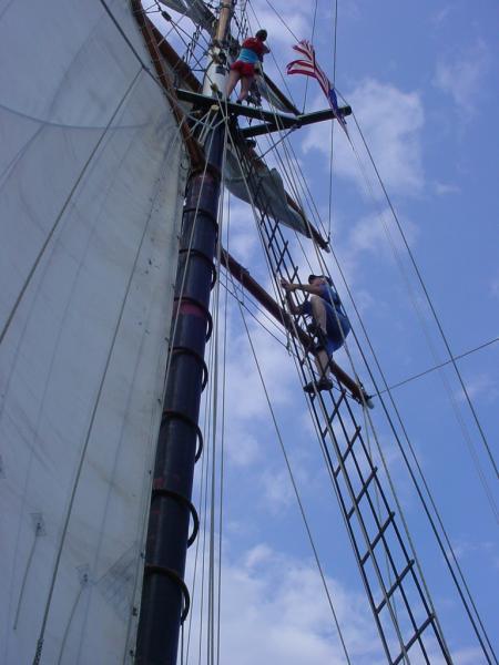 Up the rigging