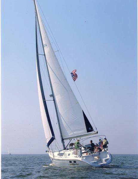 Upwind in the 2005 Oriental Cup Regatta