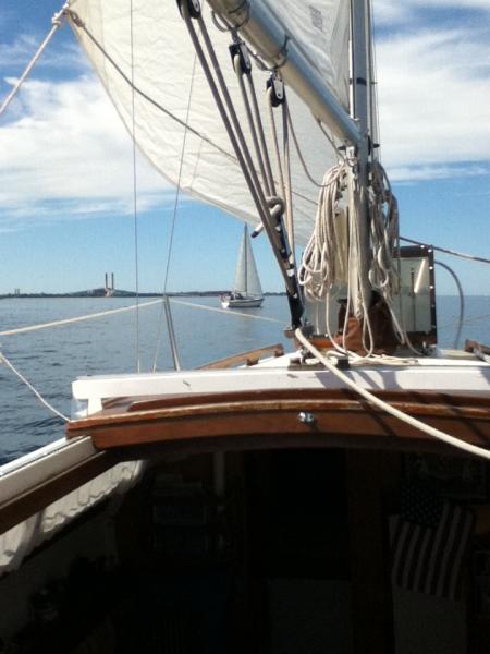 Very nice sail to White Rocks in company with two other boats this sunny afternoon.