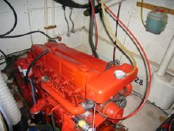 Walk-in engine room with 135hp Ford Lehman &amp; 6kw Westerbeke generator