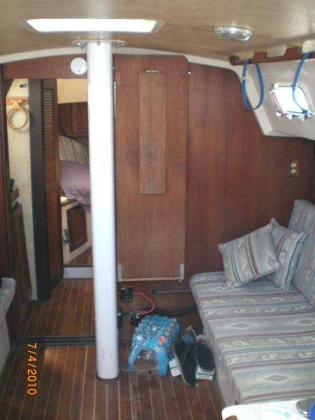 Wall mounted table closed.