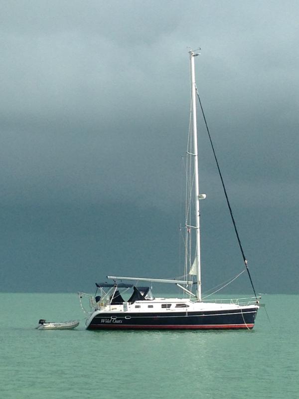 Wild Oats at anchor in Marathon