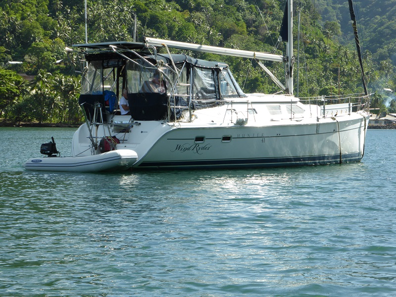 Windryder at anchor in American Pago Pago, Samoa