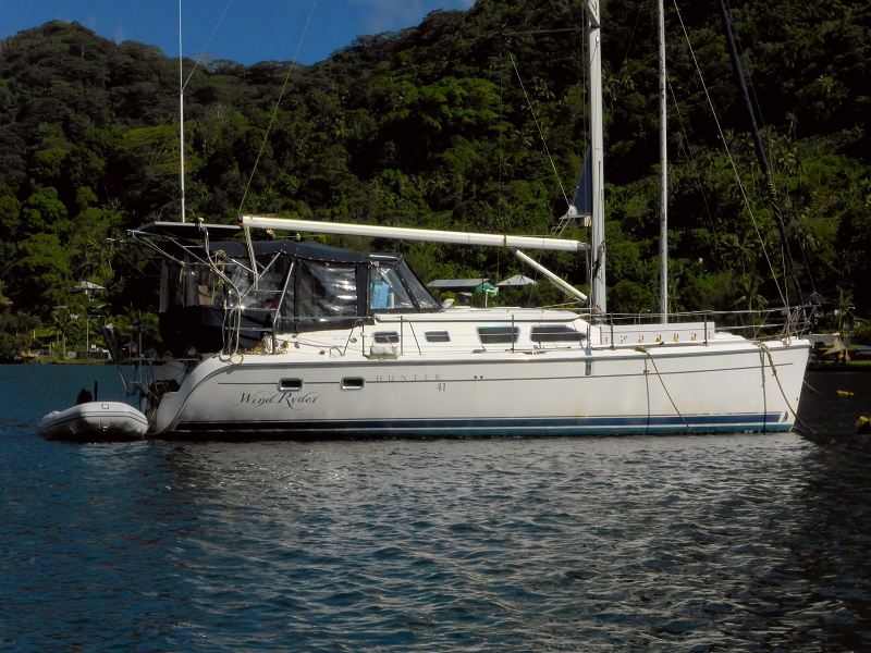 Windryder at anchor in American Pago Pago, Samoa