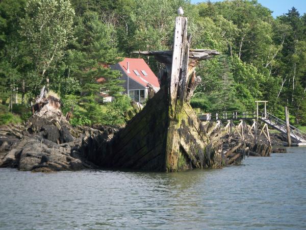 Wreck Remains Riggs Cove -robinhood Marina Maine 