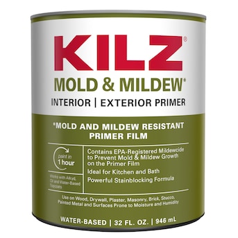KILZ L204614 Mold and Mildew Interior/Exterior High Hiding Water-based Wall and Ceiling Primer (1-quart)