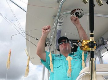 Fishing: Using the boom as an outrigger for trolling?